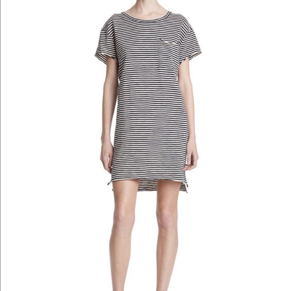ATM striped shirt dress